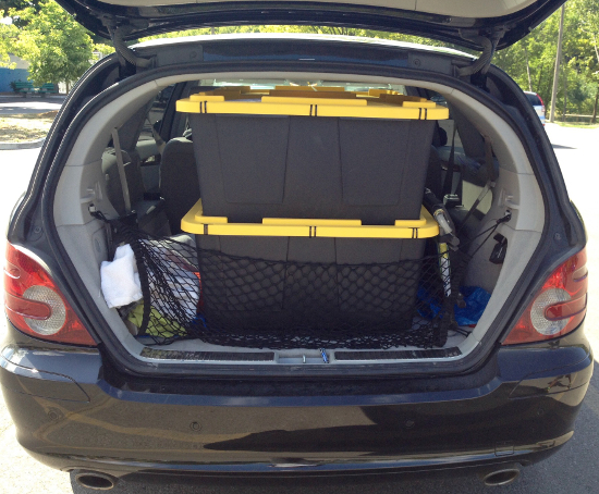 shipment in a delivery van